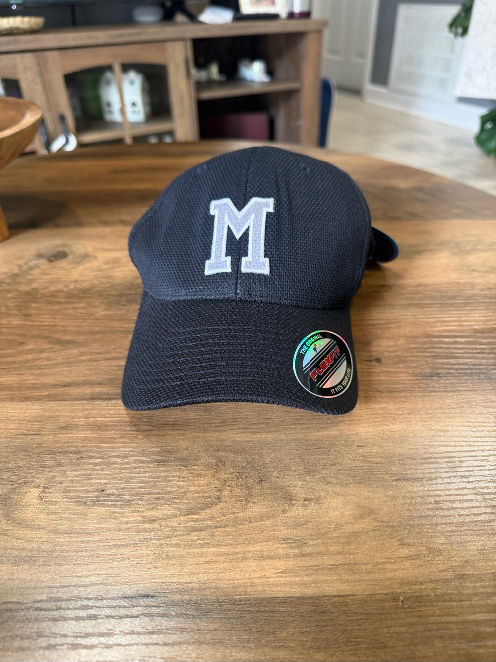 M Embroidered Black Baseball Cap